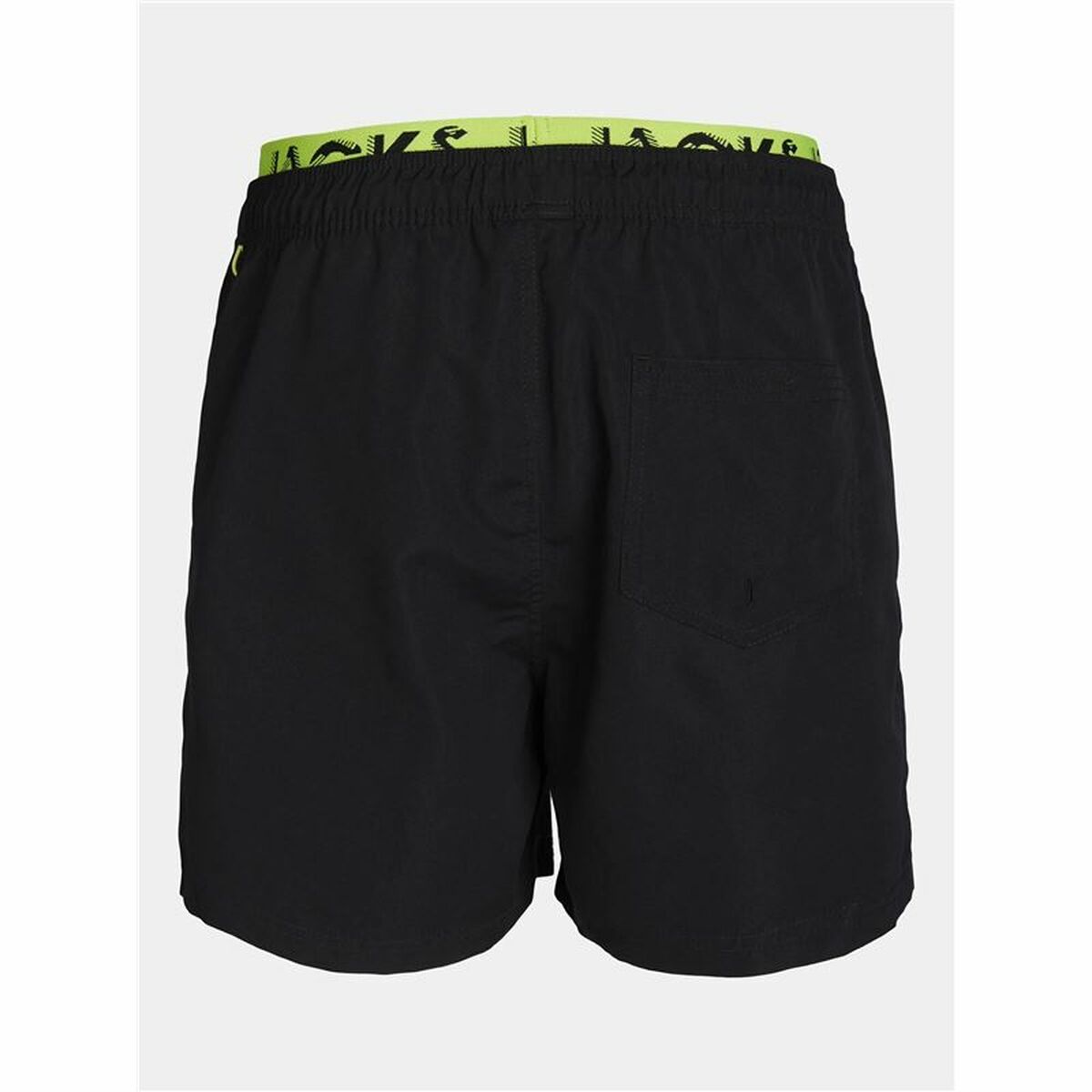 Child's neon black bathing costume Jack & Jones for outdoor adventures, perfect for camping and sports activities.