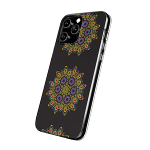 Funda para teléfono con diseño de mandala dorado