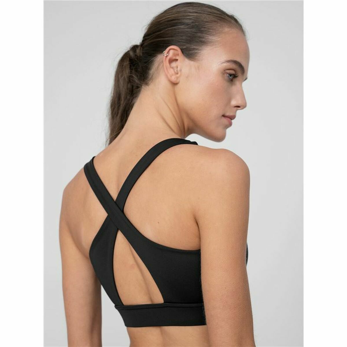 Sports Bra 4F Black Yoga-0