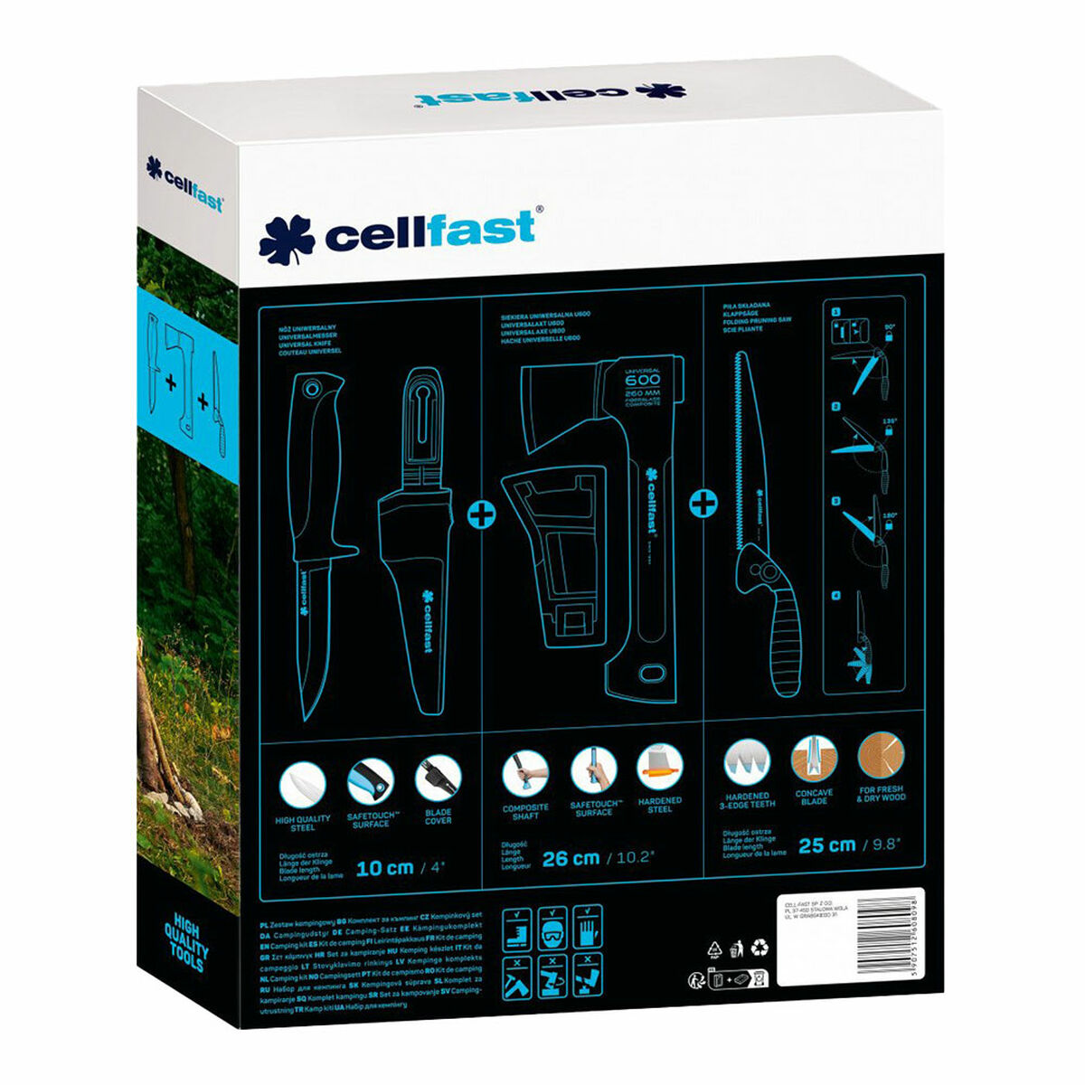 Tool Set Cellfast Ideal Pro Steel Camping 3 Pieces-2