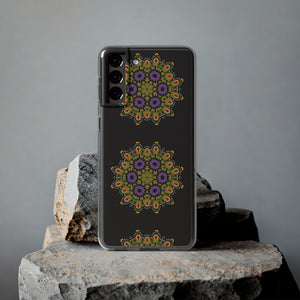 Funda para teléfono con diseño de mandala dorado