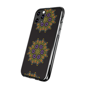 Funda para teléfono con diseño de mandala dorado