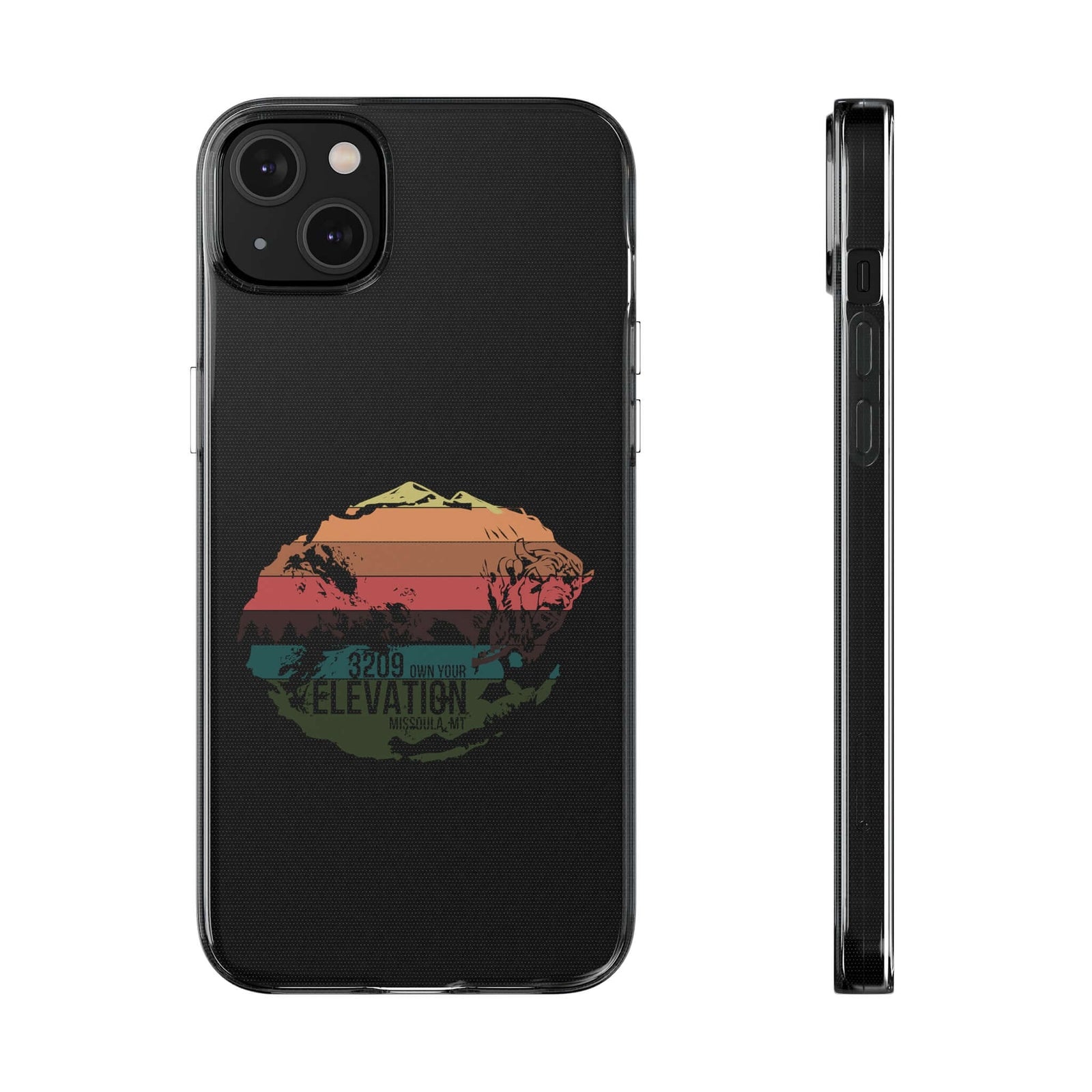 Custom TPU phone case featuring mountain design, perfect for outdoor adventures, available at revlando.com.