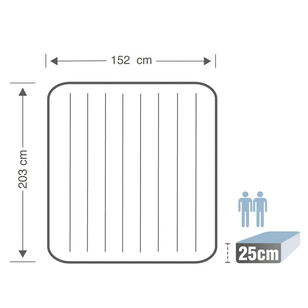 Air Bed Intex 152 x 25 x 203 cm-0