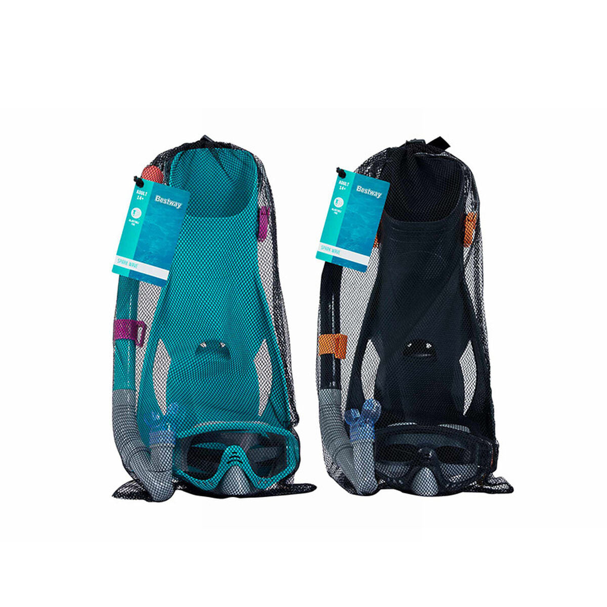 Diving Goggles with Snorkle and Fins Bestway 41-46 Adult (1 Unit)-3