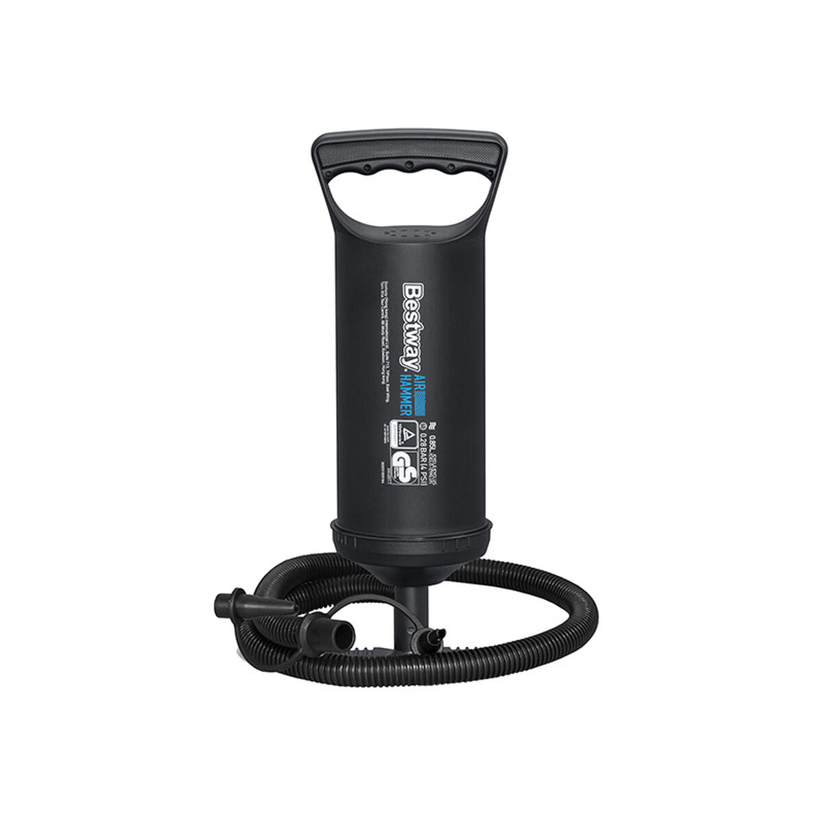 Air Pump Bestway 30 cm for outdoor adventures, camping, and beach use, featuring an electric cable and hose.