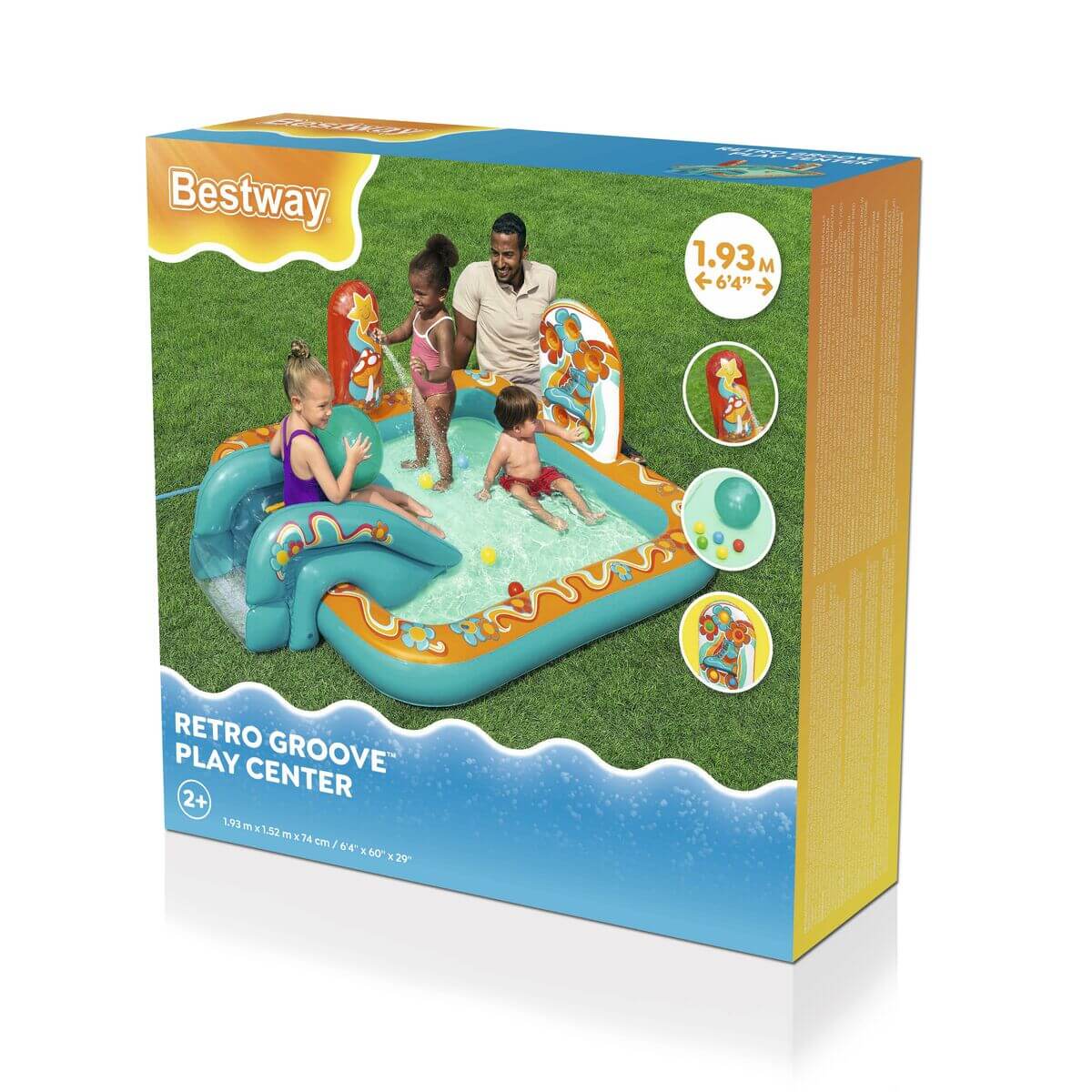 Bestway Inflatable Pool Hippie Play Park 193x152x74 cm +2 Years Garden 53164-0