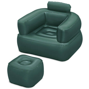 Bestway Inflatable Armchair with Footrest Assorted Color 107x99x80/48x48x36 cm Indoor 75137-5