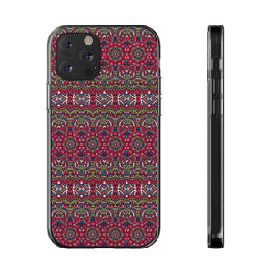 Funda para teléfono con mandala rojo