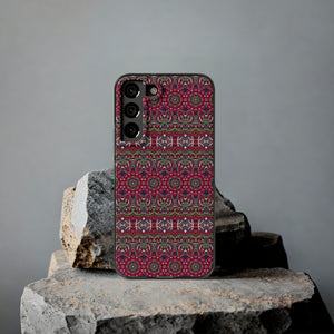 Funda para teléfono con mandala rojo