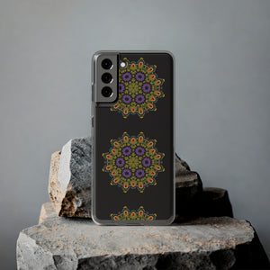 Funda para teléfono con diseño de mandala dorado