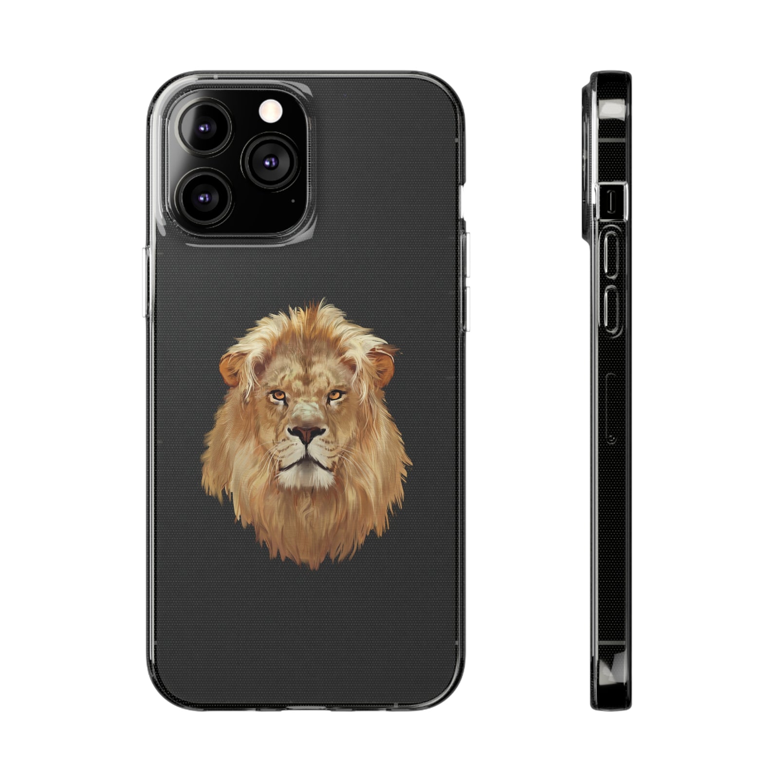 Flexible phone case with lion graphic for outdoor adventures, ideal for camping and travel. Available at revlando.com.