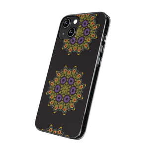 Funda para teléfono con diseño de mandala dorado