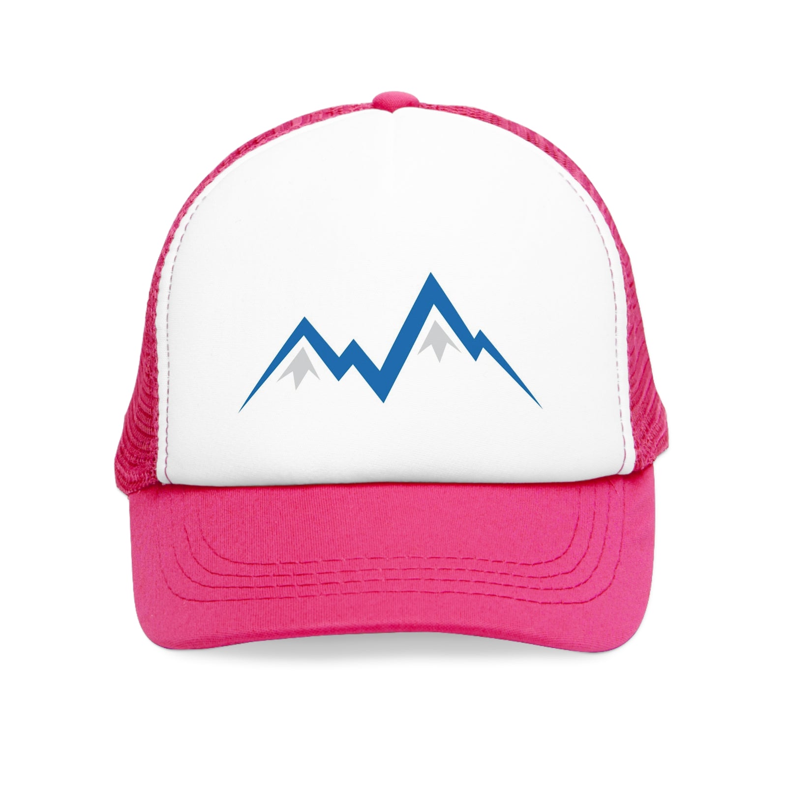 Mesh cap with mountain graphic, perfect for outdoor adventures and camping, available at revlando.com.