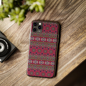 Funda para teléfono con mandala rojo