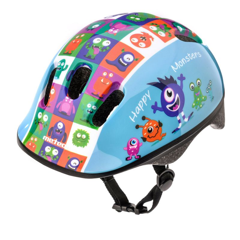 Meteor KS06 Happy Monsters Jr Bike Helmet for Kids - Adjustable, Lightweight, and Safe