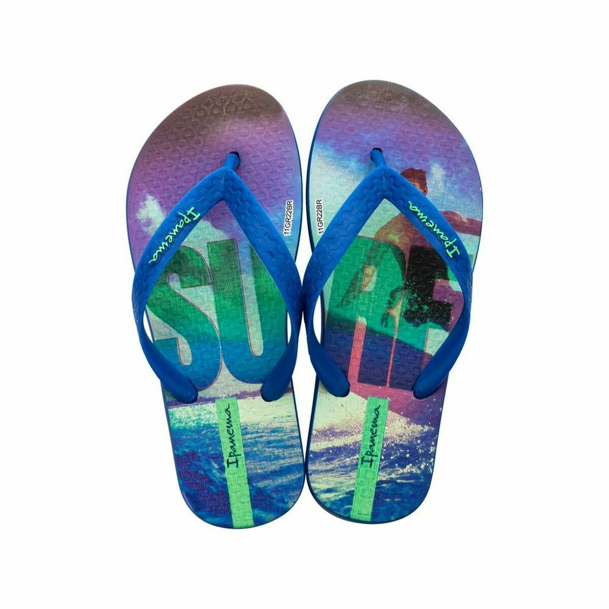 Ipanema CLASS XI 83347 AJ486 blue flip flops for children, perfect for outdoor adventures and camping, available at revlando.com.