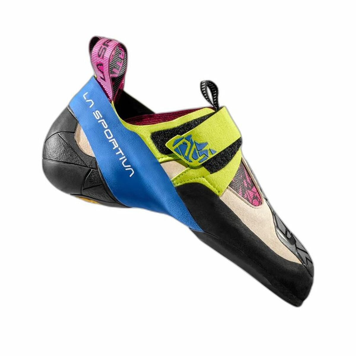 La Sportiva Skwama blue climbing shoes for adults, perfect for outdoor adventures and camping activities.