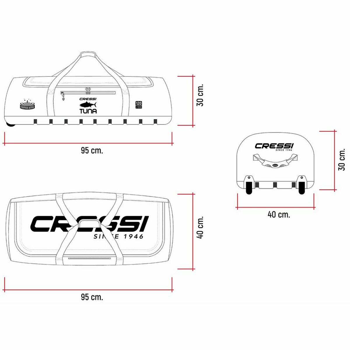 Sports bag Tuna Roll Cressi-Sub XUB976200 120 L-2