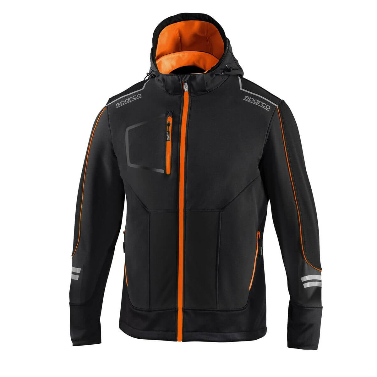 Windcheater Jacket Sparco TECH SOFT-SHELL Black Orange L-0