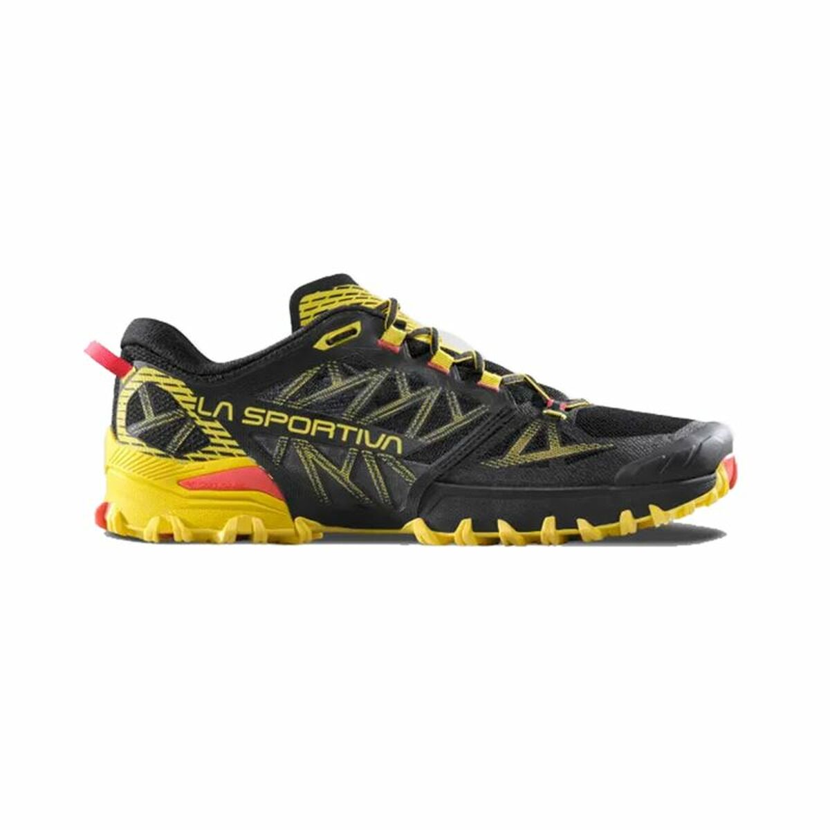 La Sportiva Bushido III Black running shoes for outdoor adventure and camping, ideal for adults and unisex men.