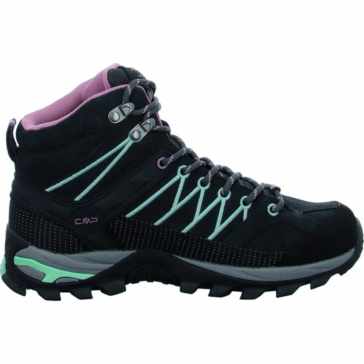 Hiking Boots Campagnolo Rigel Mid in Grey, ideal for outdoor adventures and camping. Durable design for ladies.