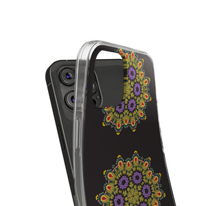 Funda para teléfono con diseño de mandala dorado