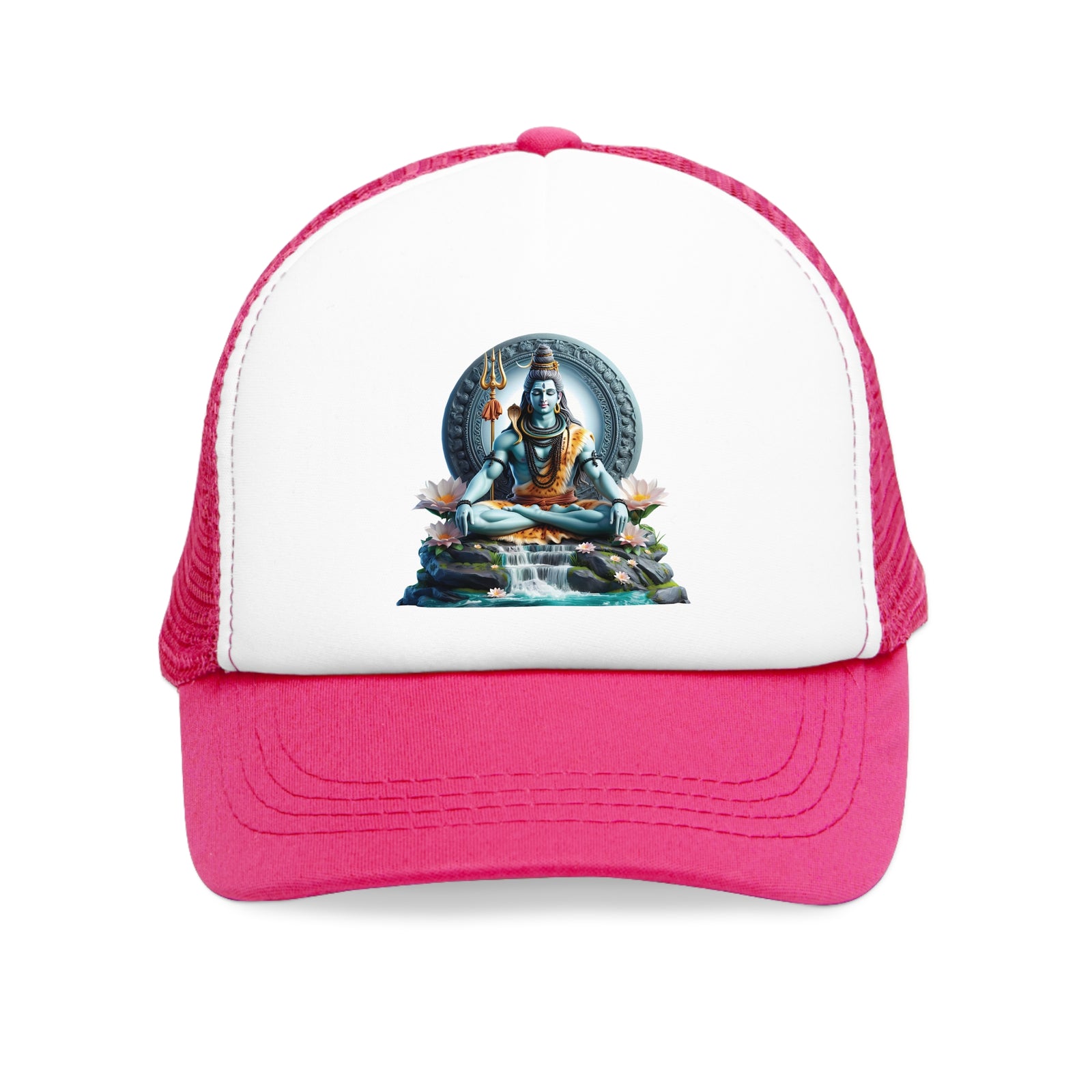 Mesh cap featuring Indian God design, perfect for outdoor adventures and camping, available at revlando.com.