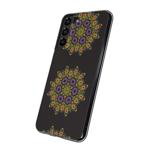 Funda para teléfono con diseño de mandala dorado