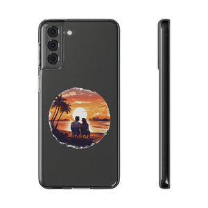 Phone case featuring sunset and couple design, perfect for outdoor adventure lovers. Available at revlando.com.