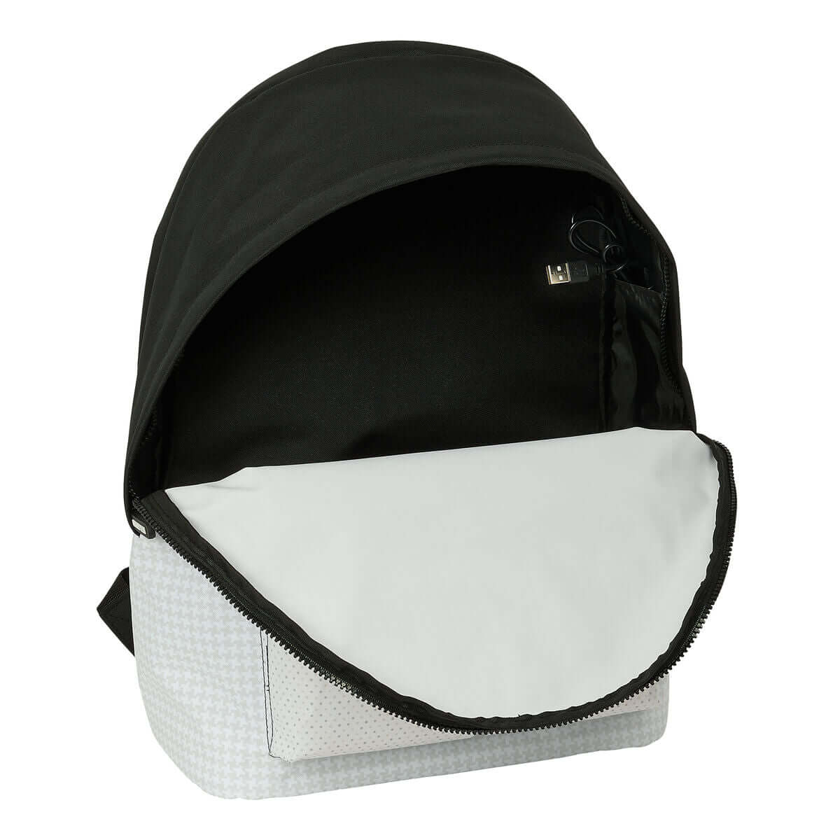 Laptop Backpack Real Madrid C.F. 24/25 White Grey 31 x 44 x 18 cm 15,6"-3