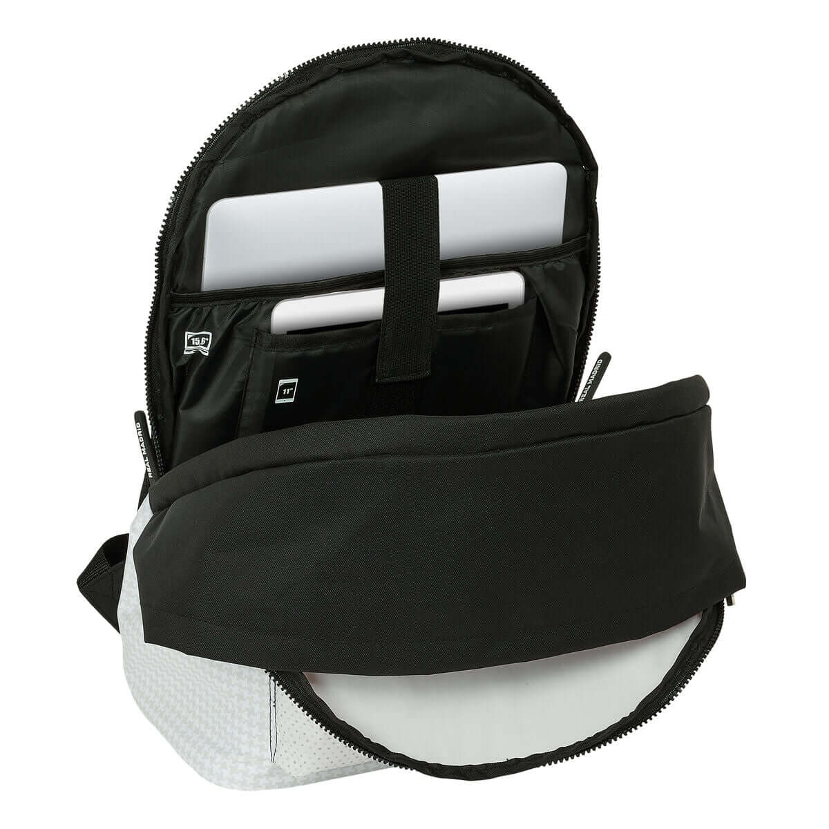 Laptop Backpack Real Madrid C.F. 24/25 White Grey 31 x 44 x 18 cm 15,6"-2