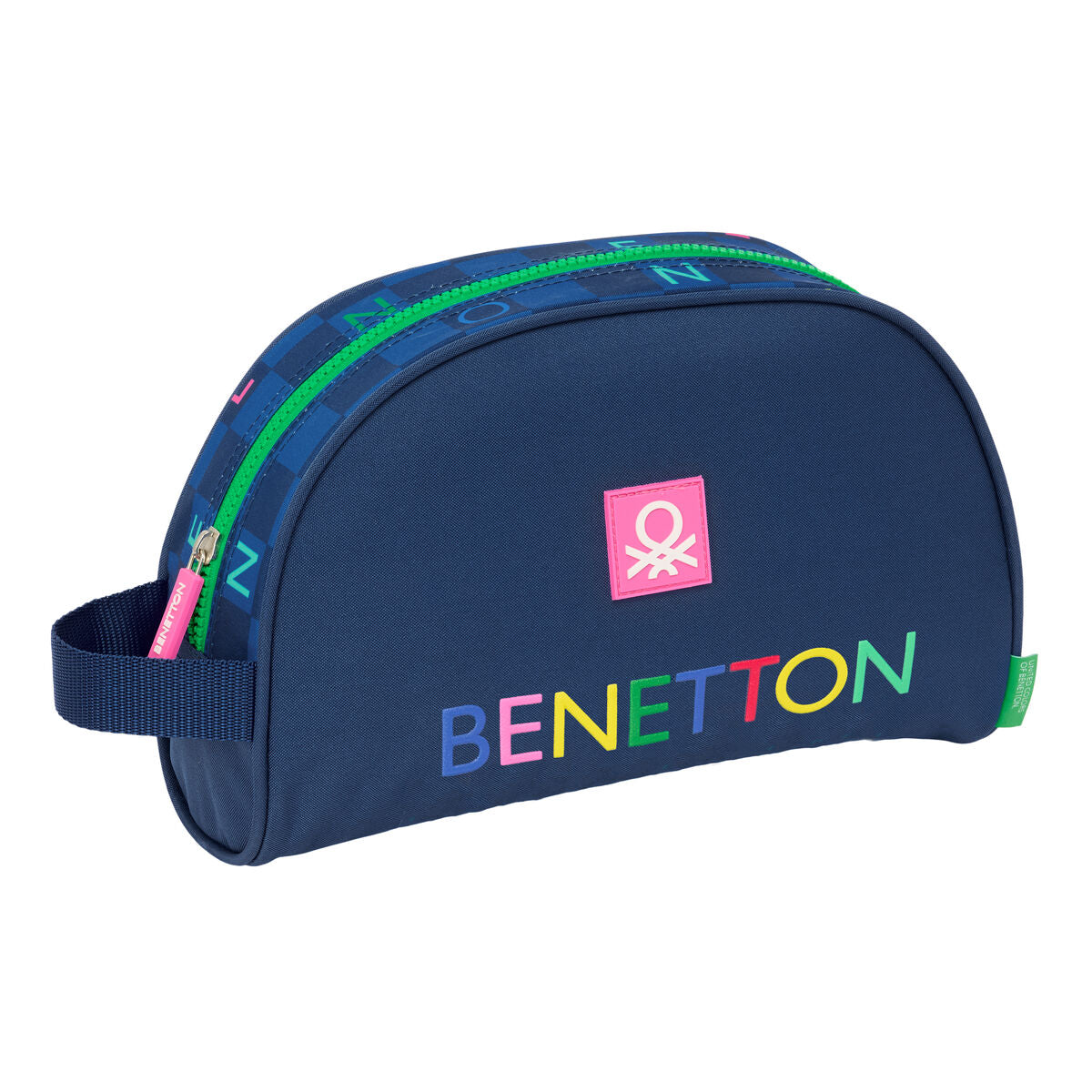 Travel Vanity Case Benetton Damero Navy Blue 28 x 18 x 10 cm-0