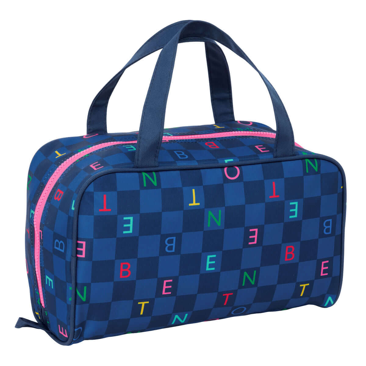 Travel Vanity Case Benetton Damero Navy Blue 31 x 14 x 19 cm-2