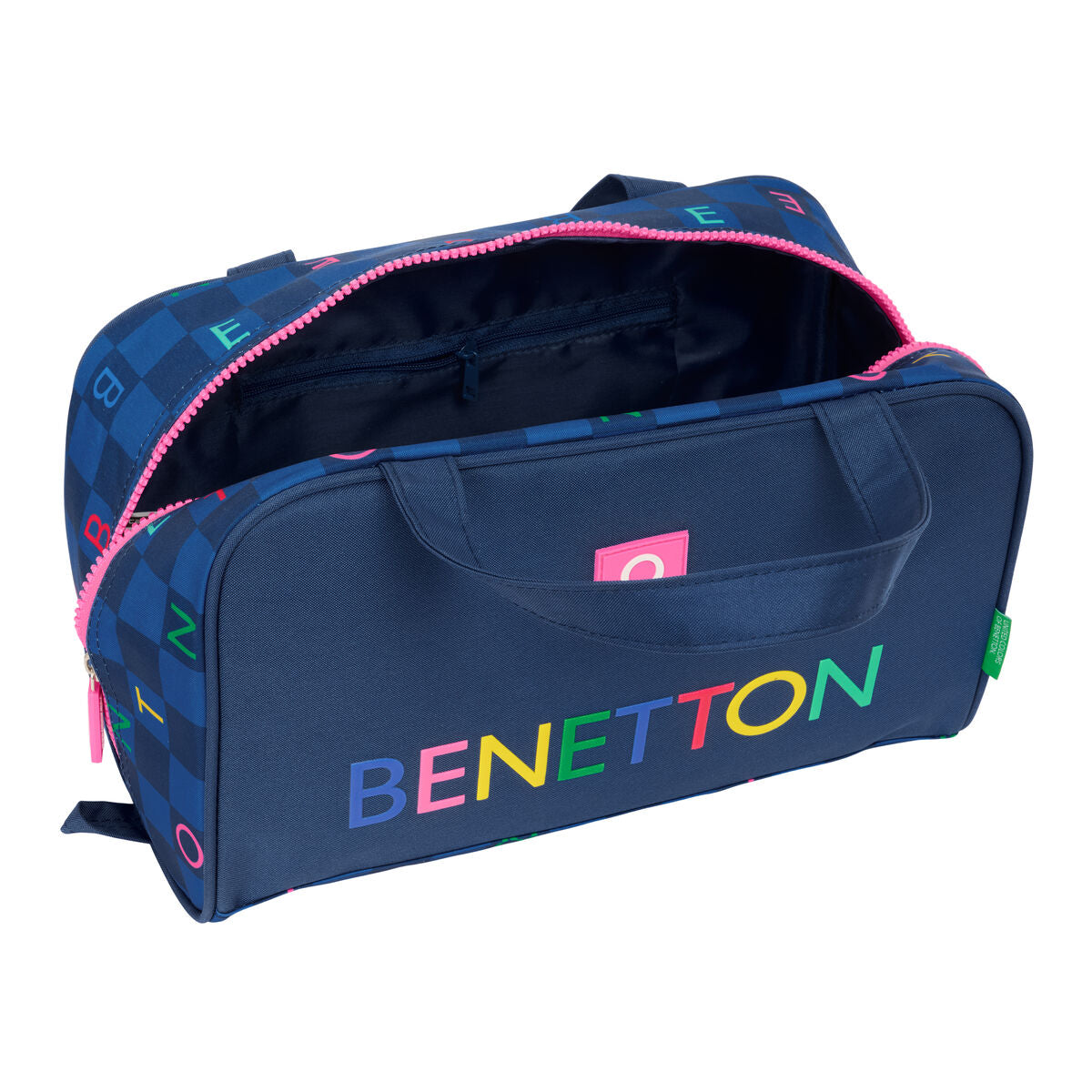 Travel Vanity Case Benetton Damero Navy Blue 31 x 14 x 19 cm-0