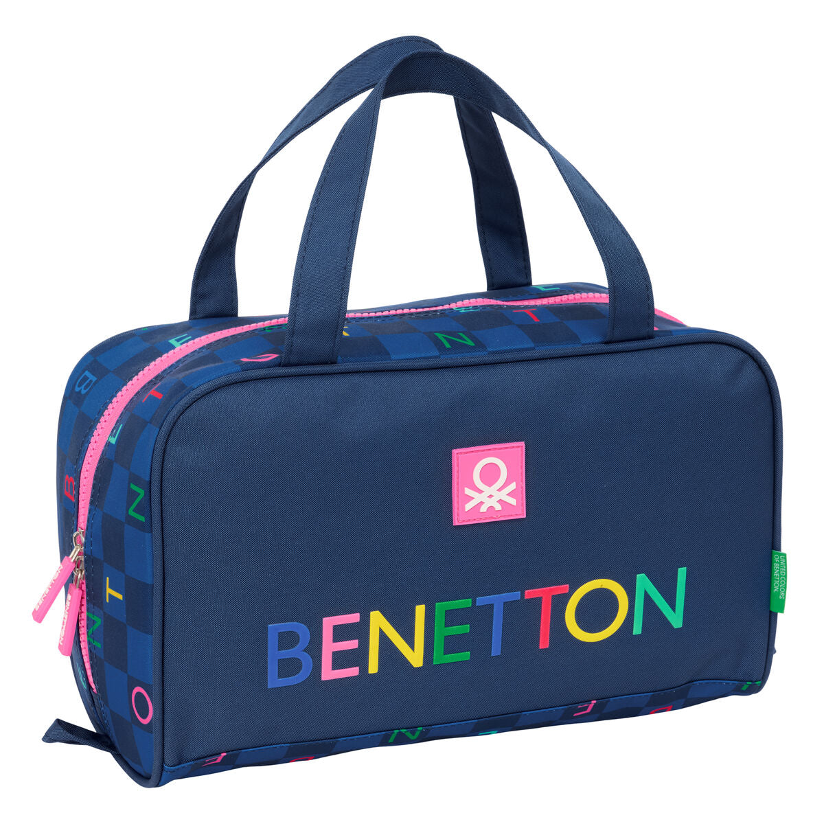 Travel Vanity Case Benetton Damero Navy Blue 31 x 14 x 19 cm-0