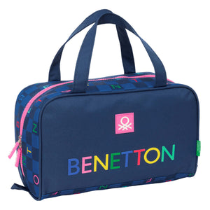 Travel Vanity Case Benetton Damero Navy Blue 31 x 14 x 19 cm-0