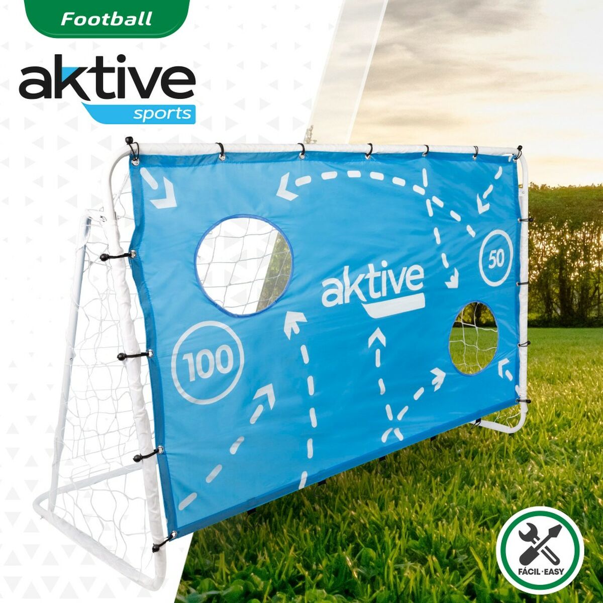 Football Goal Aktive 182 x 91 x 122 cm-5