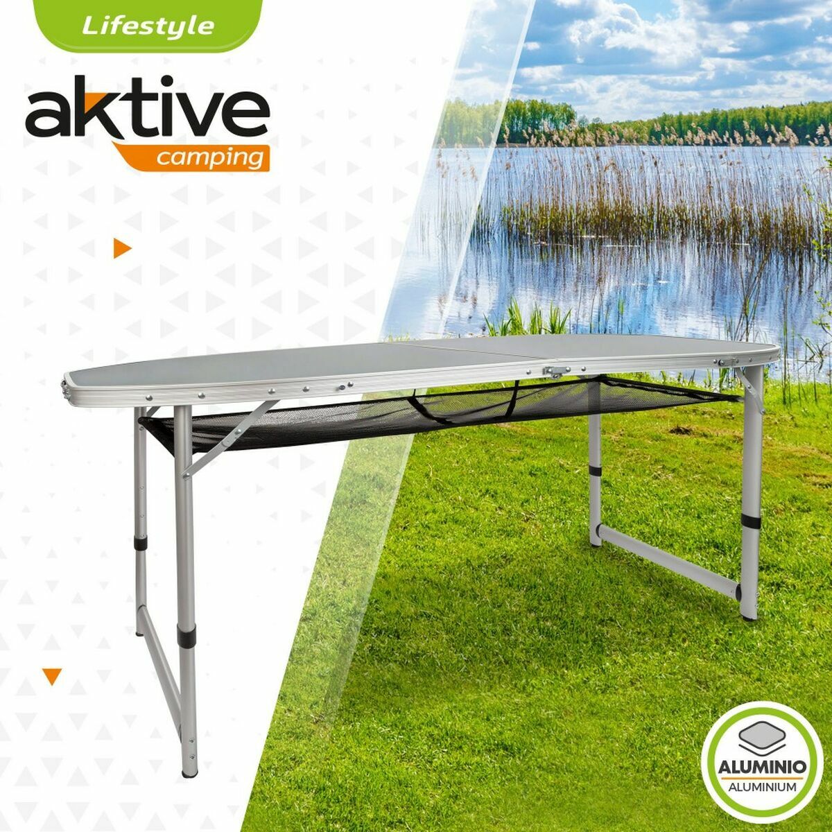 Folding Table Aktive 149 x 80 x 59 cm Camping-5