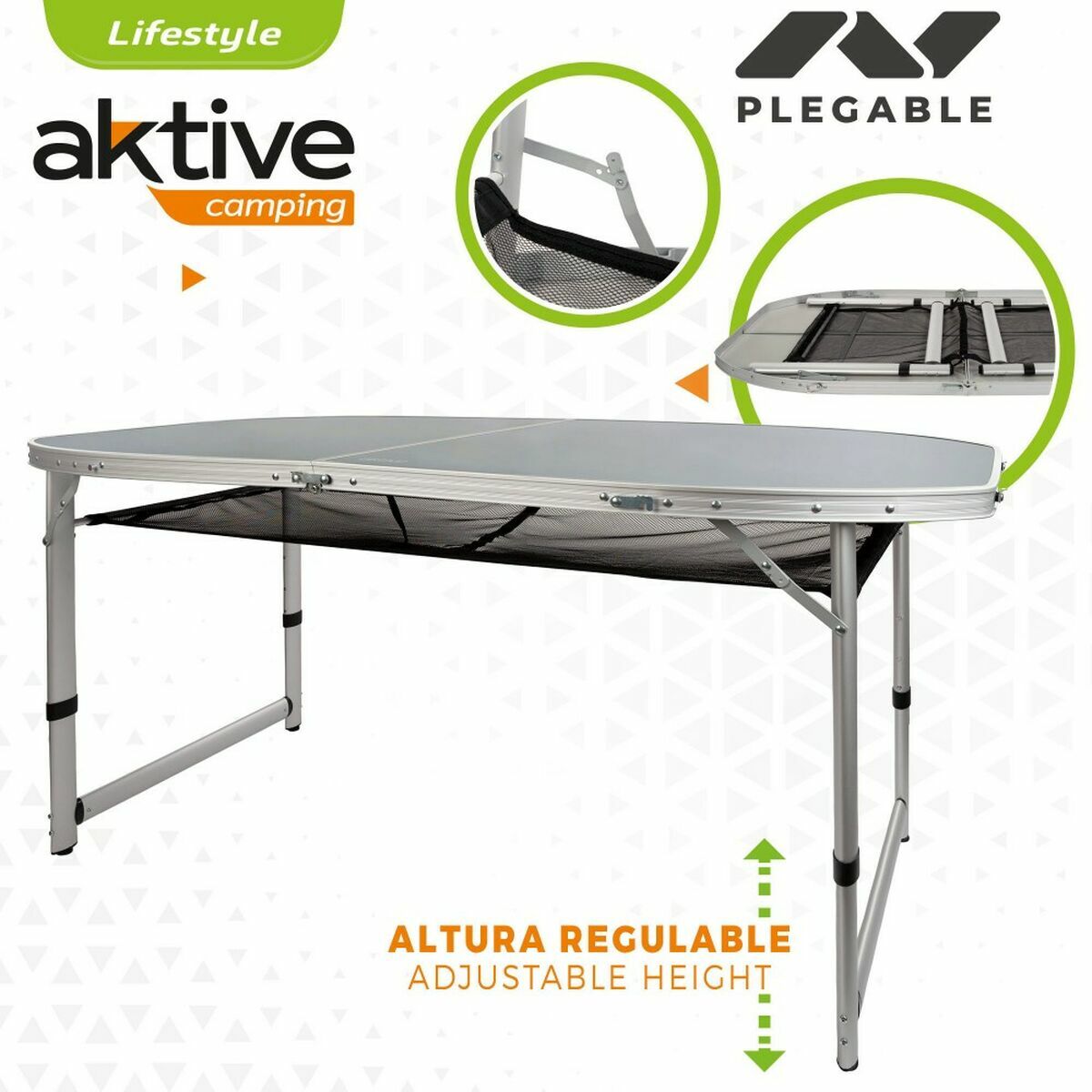 Folding Table Aktive 149 x 80 x 59 cm Camping-4