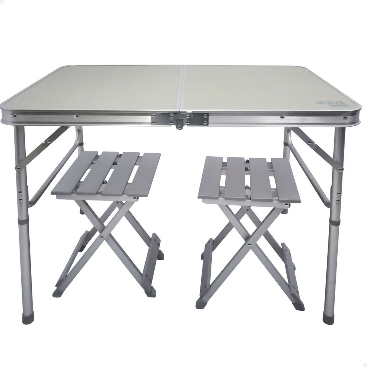 Table set with 2 chairs Aktive Foldable Camping-0