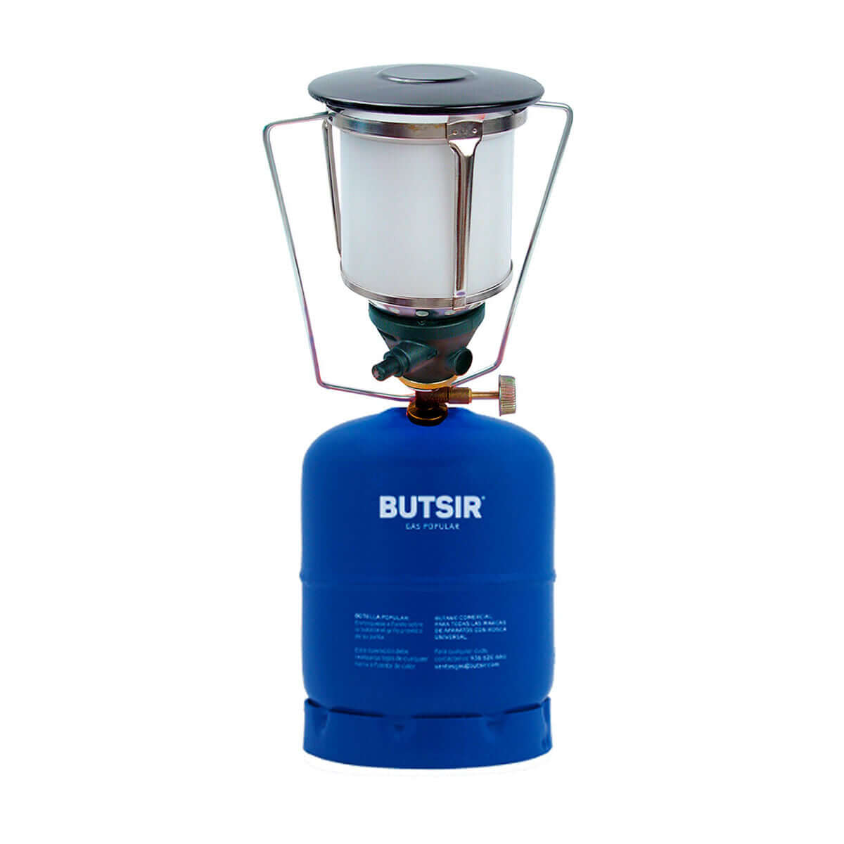 Butsir 500 Piezo camping lamp in blue, ideal for outdoor adventures and camping trips.