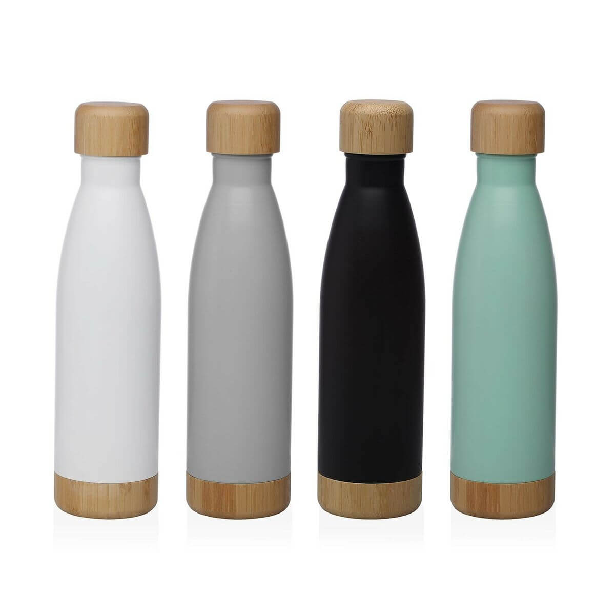 Versa Green Steel water bottle, 500 ml, perfect for outdoor activities, camping, and adventures. Revlando.com.
