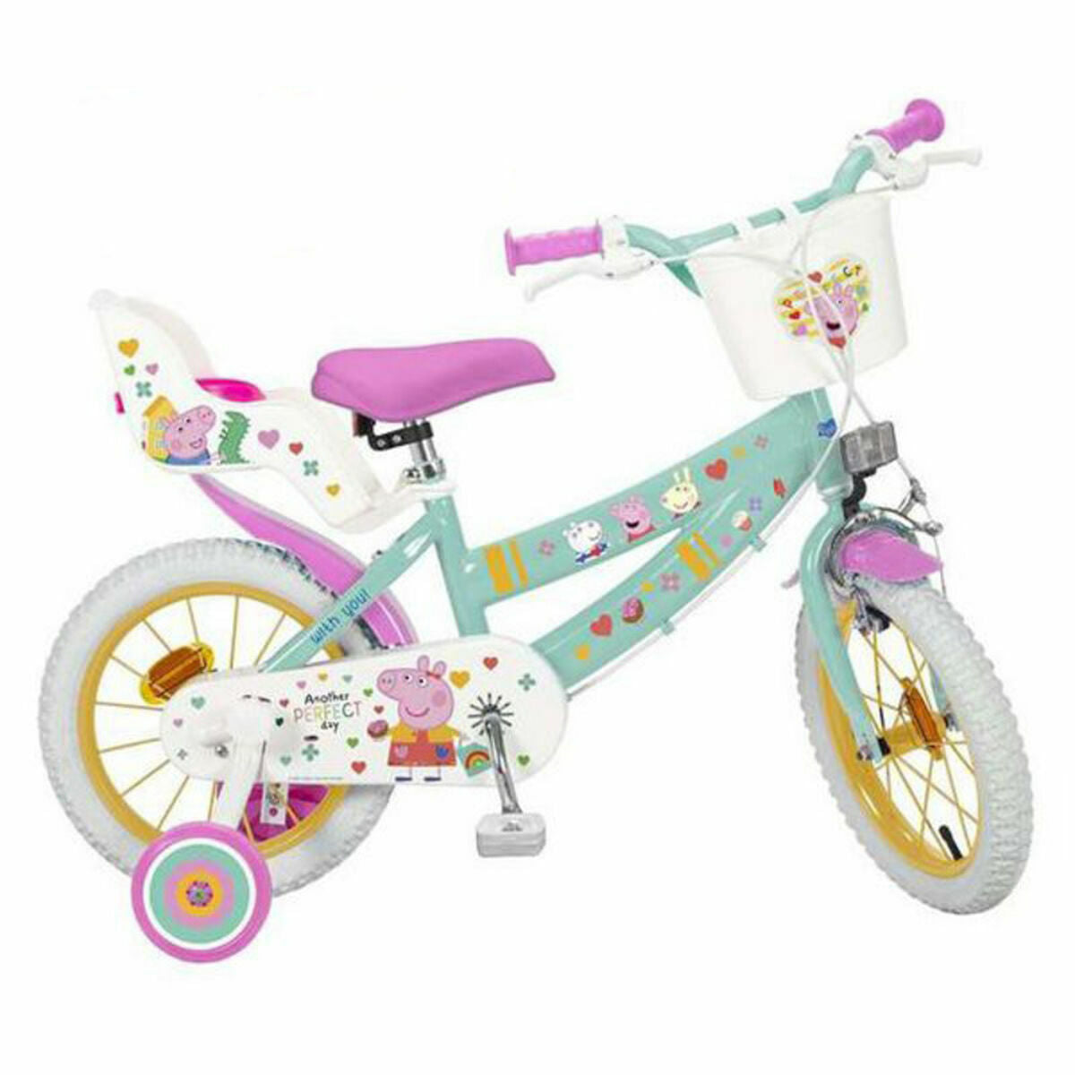 Bicycle Toimsa Peppa Pig 14" for kids aged 4-6, perfect for outdoor adventures and camping, available at revlando.com.