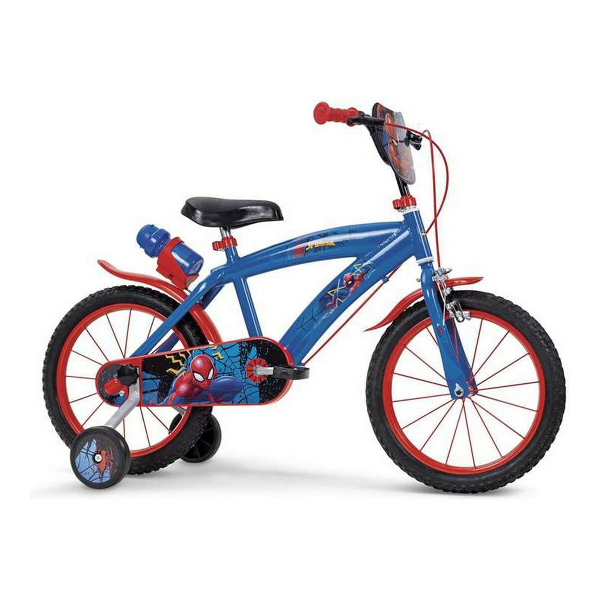 Bicycle Spider-Man 14874 in blue with red accents for outdoor adventures, suitable for ages 4 and up.