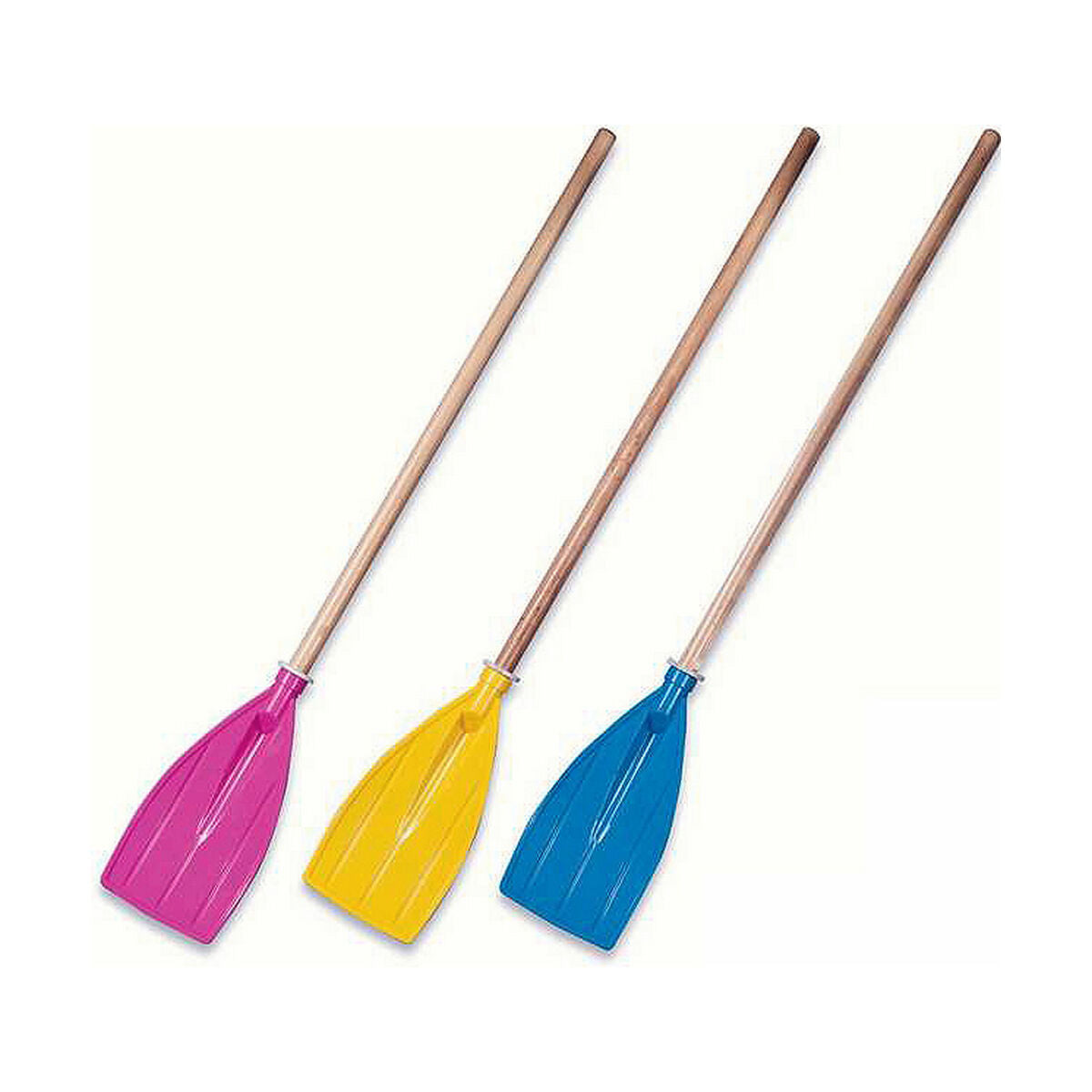 Multicolour paddles for outdoor adventures, ideal for camping and inflatable boats, from revlando.com.