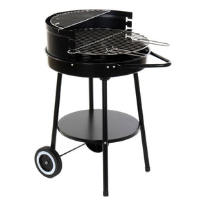 Coal Barbecue with Wheels DKD Home Decor Black Metal Plastic 59 x 49,5 x 82 cm-0