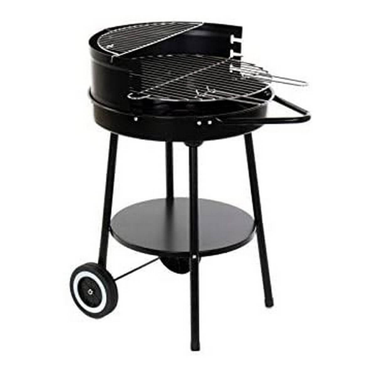 Coal Barbecue with Wheels DKD Home Decor Black Metal Plastic 59 x 49,5 x 82 cm-7