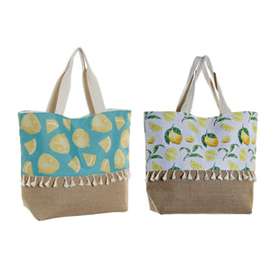Bag DKD Home Decor Lemon Polyester Jute (2 pcs) (44 x 15 x 57 cm)-0
