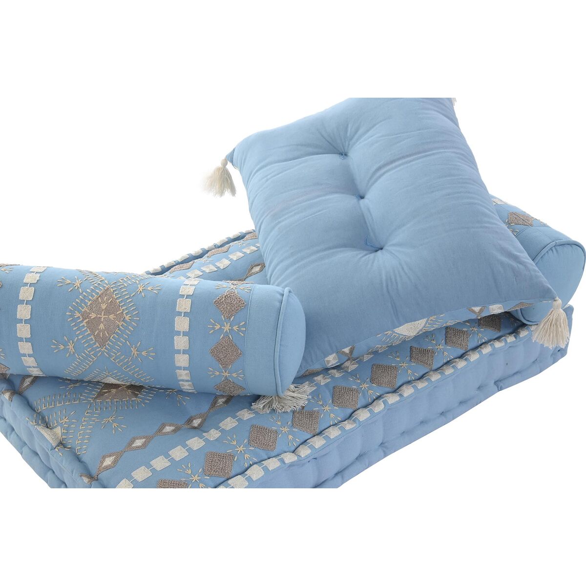 Garden sofa DKD Home Decor Blue 90 x 50 x 55 cm-0